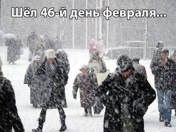 Шел 46-й день февраля... Шел 46-й день февраля...