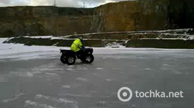 Ледовый дрифт на квадроцикле