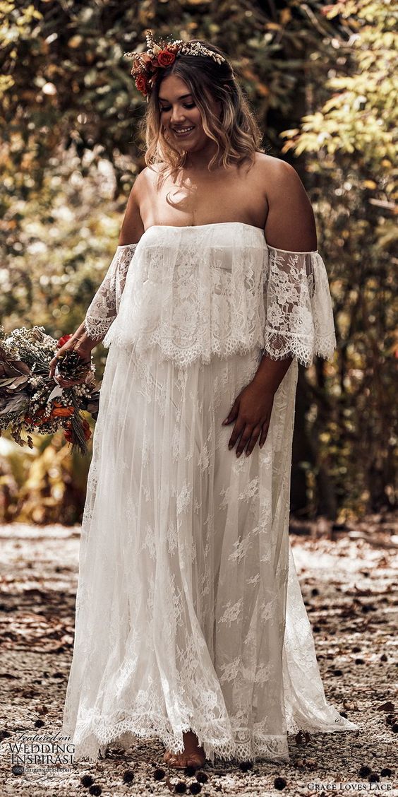 Модні весільні сукні для дівчат з пишними формами