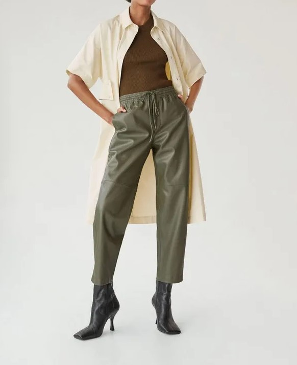 Кожаные брюки Mango