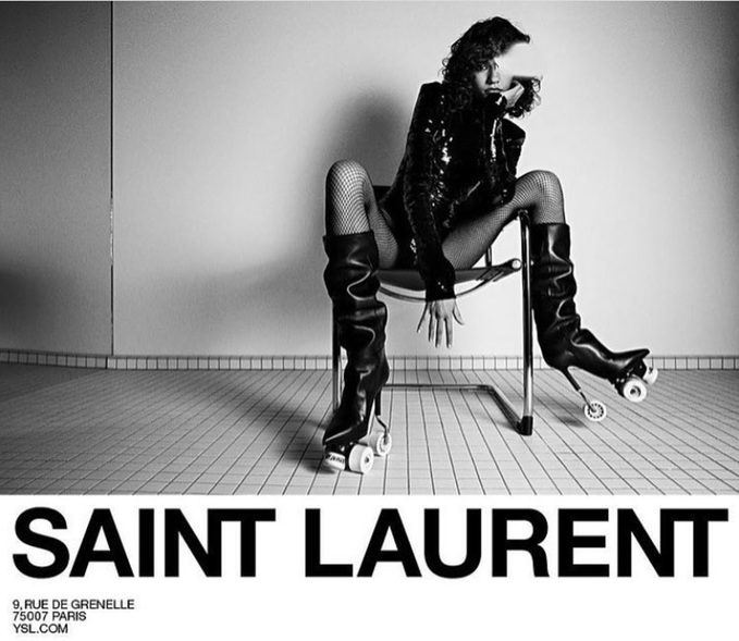 Шпильки на роликах от Saint Laurent