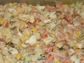 Салат с красной рыбой Салат с красной рыбой