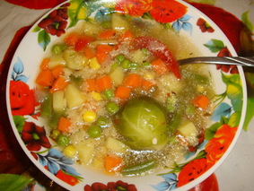 Овощной суп с макаронами Овощной суп с макаронами