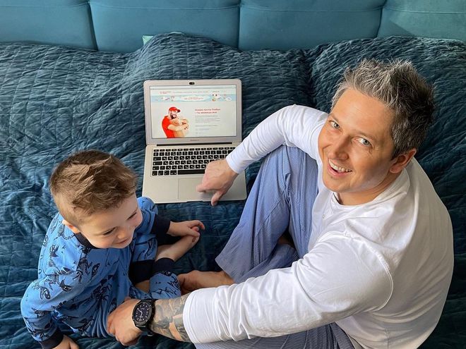 Александр Педан с сыном