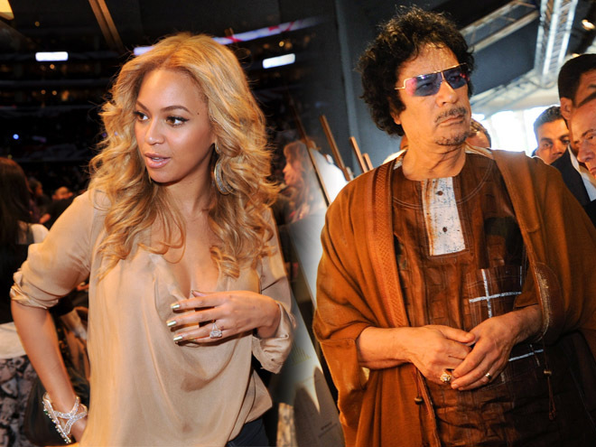 Муаммар Каддафи и Бейонси