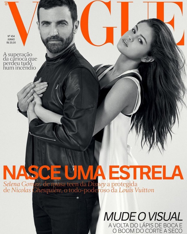 Николя Гексьер и Селена Гомес на обложке Vogue