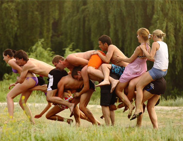 Русский народ на природе