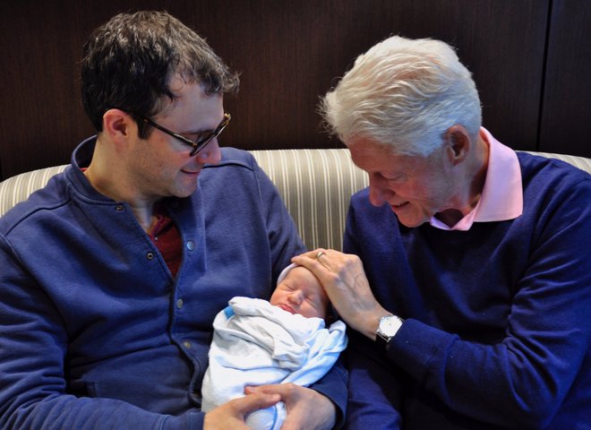 Билл Клинтон и его внук