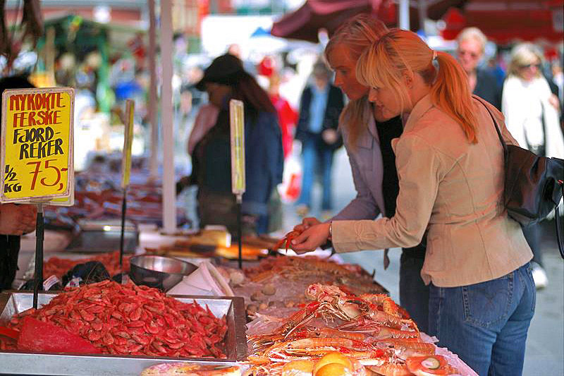 Рыбные маркеты Европы: Fish Market Bergen Norway