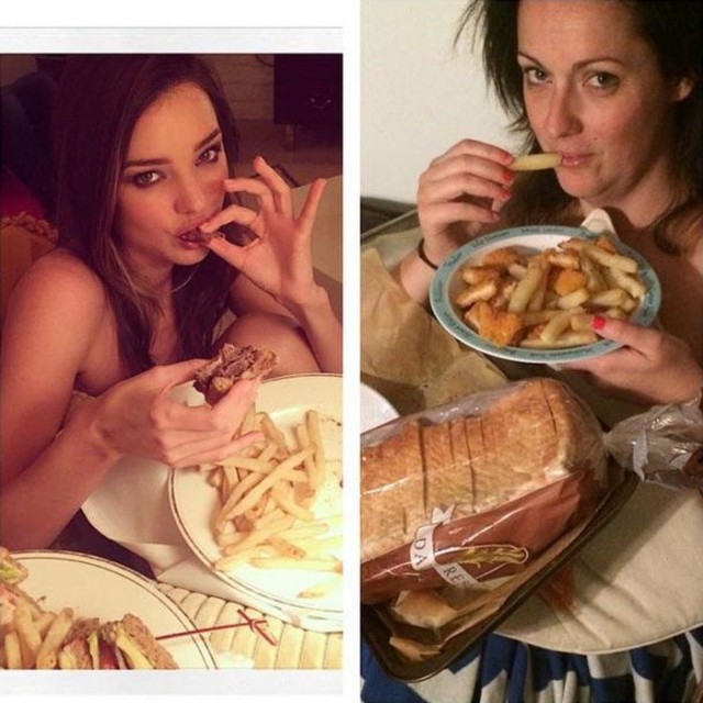Селеста Барбер пародирует фото знаменитостей из Инстаграм