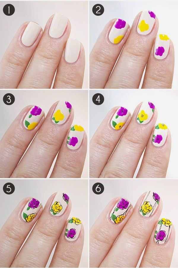 Як намалювати квіти на нігтях?