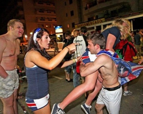 Дебош английских студентов