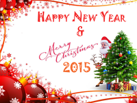 Красивая открытка на Новый год и Рождество 2015