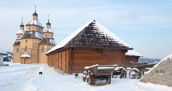 Зимний отдых: посети украинские этнокомплексы