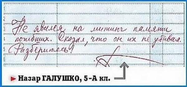 Записи в дневниках