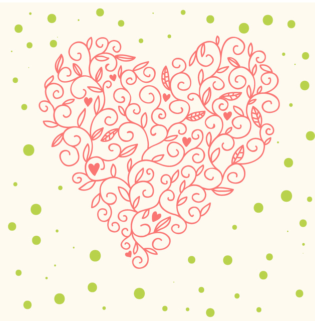Нежная открытка ко дню Святого Валентина 2015