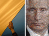 Портрет Путіна зі знімків, зроблених під час війни в Україні