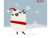 Смешная открытка с овечкой 2015