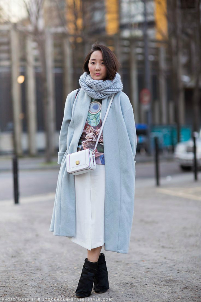 Пальта та шуби в кольорах Pantone: street style