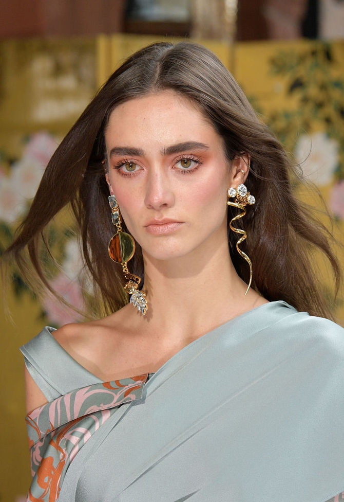 Макіяж на Тижні моди в Нью-Йорку: персикові тіні