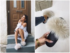 Босоніжки з хутром