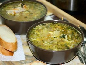Куриный суп с яйцом Куриный суп с яйцом
