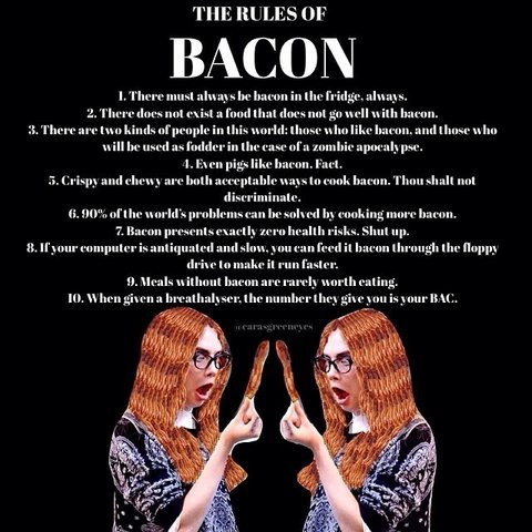 Кара Делевінь і бекон