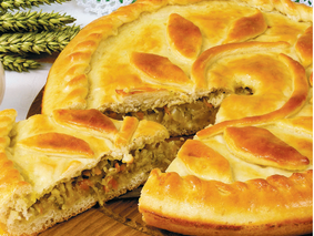 Пирог с кислой капустой и грибами Пирог с кислой капустой и грибами