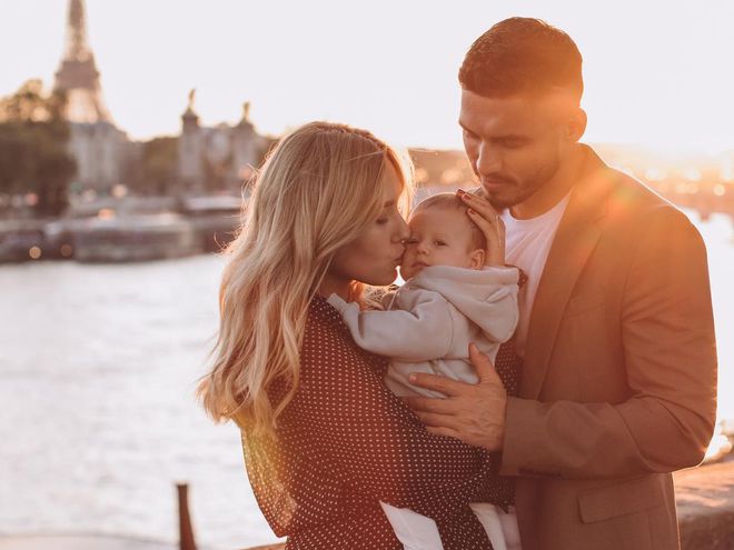 Никита Добрынин и Даша Квиткова с сыном Львом