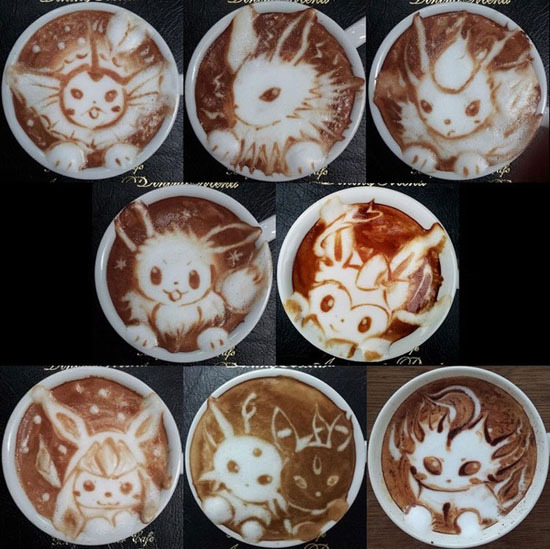 Невероятные объемные рисунки на кофе-латте