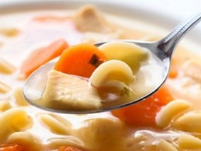 Куриный суп с макаронами и овощами 