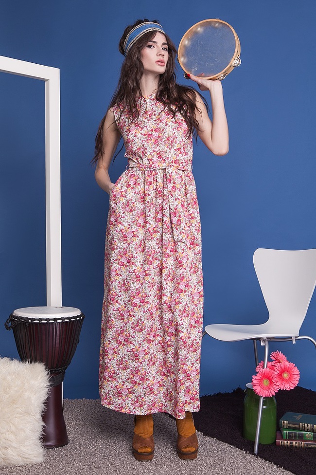 Длинные платья на лето 2016: цветочный принт от ANNA YAKOVENKO