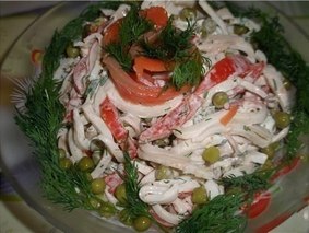 Салат с кальмарами Салат с кальмарами