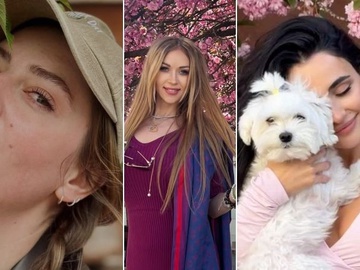 Петрожицька, Валевська й Трінчер виставили свої фото у квітучих сакурах