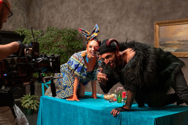 Солоха на зйомках кліпу "БУТОН"