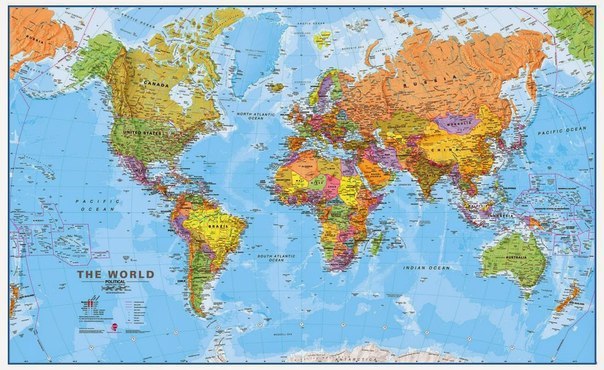 Як виглядають карти світу в різних країнах