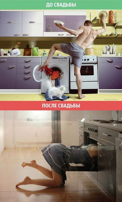 Жизнь до и после свадьбы