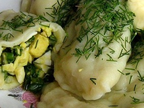 Вареники с яйцом Вареники с яйцом