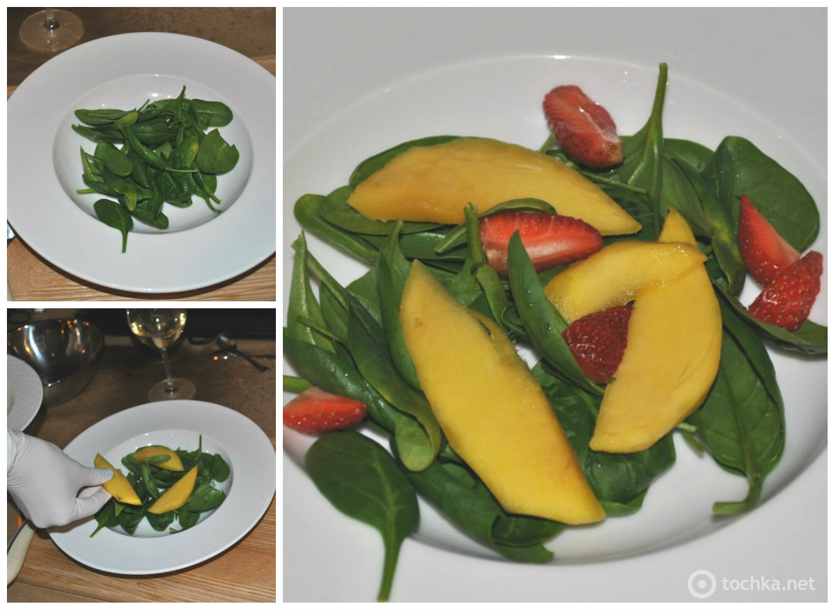 Как приготовить утку - Салат из копченой утки с манго и медово-горчичным соусом