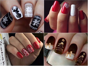 Маникюр на Новый год 2018