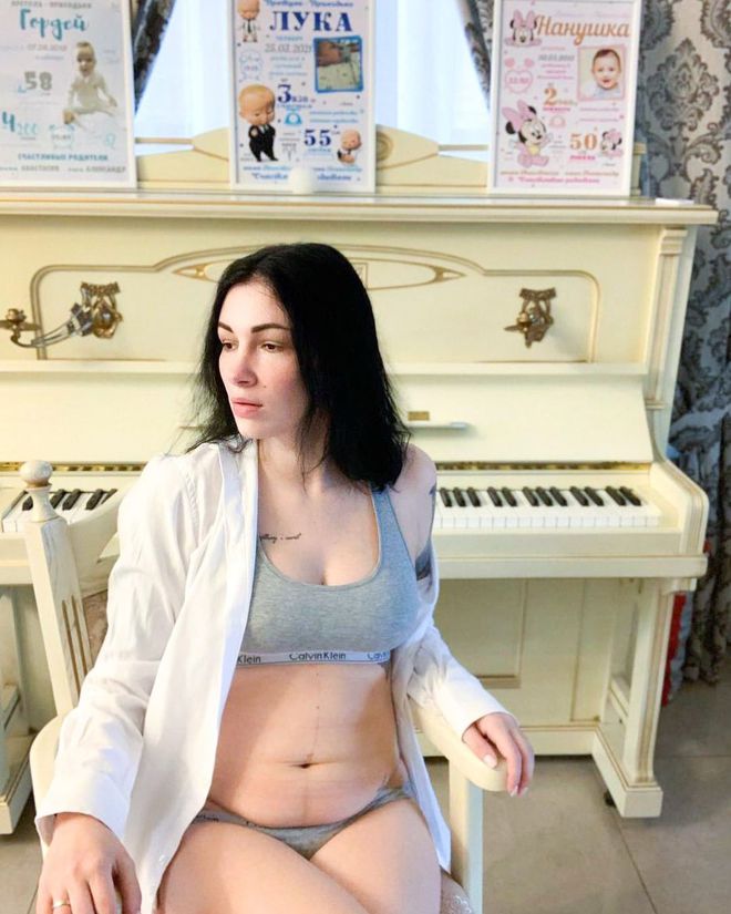 Анастасия Приходько после третьих родов
