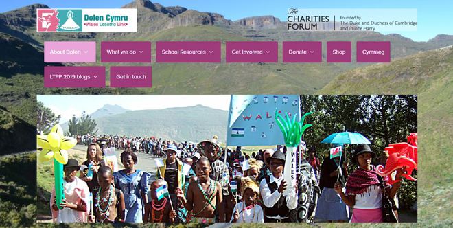 screenshot сайту благодійного фонду Dolen Cymr