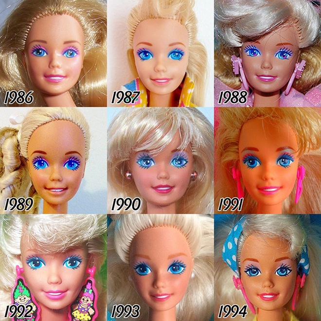 Как менялась кукла Барби с 1959 по 2015