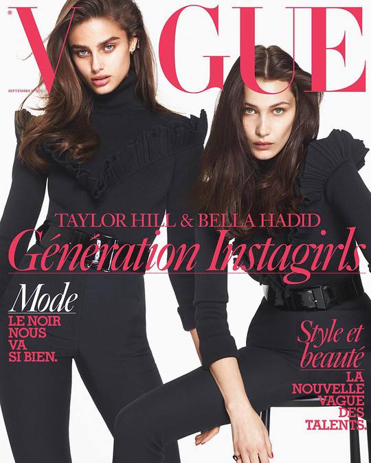 Белла Хадид и Тейлор Хилл украсили обложку Vogue Paris