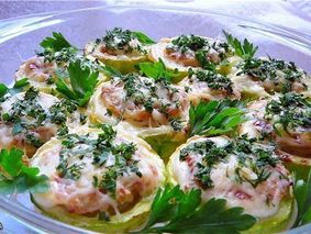 Кабачки фаршированные мясом Кабачки фаршированные мясом