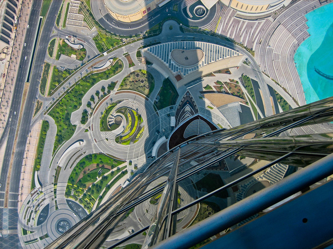Смотровая площадка Бурдж Халифа. Расположена на 124 этаже небоскрёба Бурдж Халифа