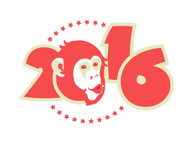 Обои на Новый год обезьяны 2016
