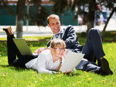 работа, офис, ноутбук