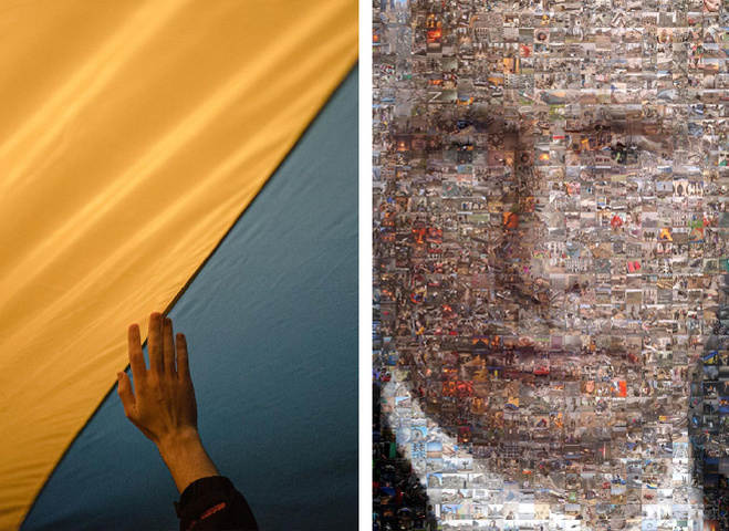 Портрет Путина из снимков, сделанных во время войны в Украине