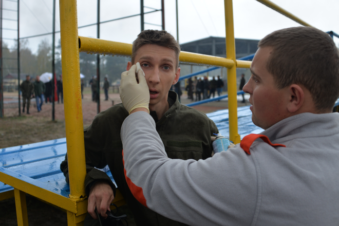 Слава Соломка отримав травму на військовому полігоні (фото)